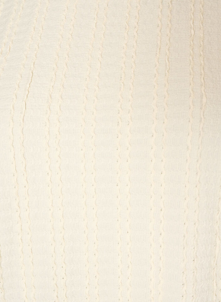 Jersey blouse met structuur en ballonsilhouet, Vanille, Packshot image number 2