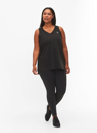 ZizziWorkout top met V-hals, Black, Model image number 2