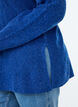 Gebreide trui met een diagonaal patroon en raglanmouwen, Blauw, Model image number 3