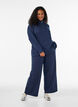 Sweatpants met hoge taille en wijde pijpen, Blauw, Model image number 0