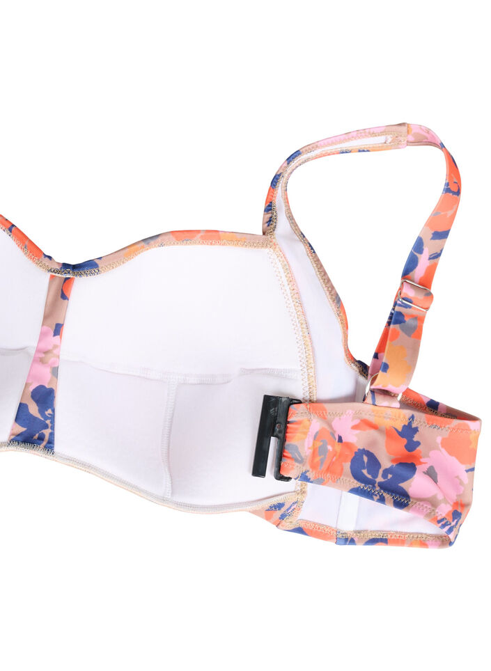 Bedrukte bikinitop, Retro Flower, Packshot image number 3