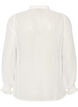 Overhemdblouse met kanten inzet en stippenpatroon, Vanille, Packshot image number 1