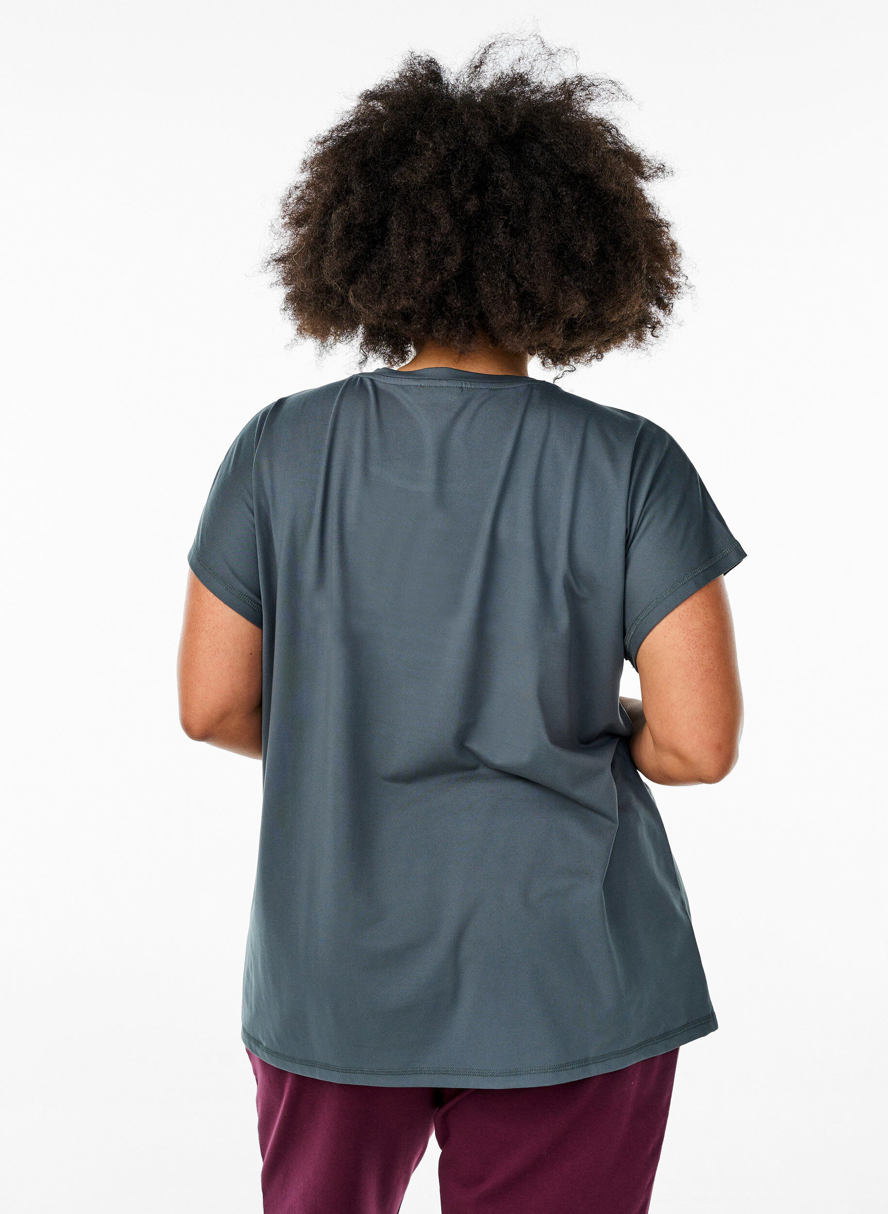 ZizziEffen gekleurd trainingsshirt, Groen, Model image number 2