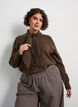 Cardigan met strikjes en knopen, Bruin, Model image number 0