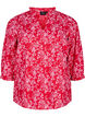 Katoenen blouse met bloemenprint, Rood, Packshot image number 0