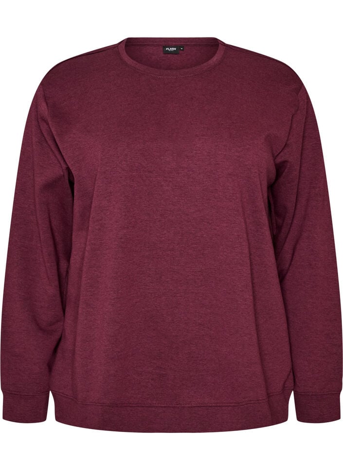 Sweatshirt met ronde hals, Rood, Packshot image number 0