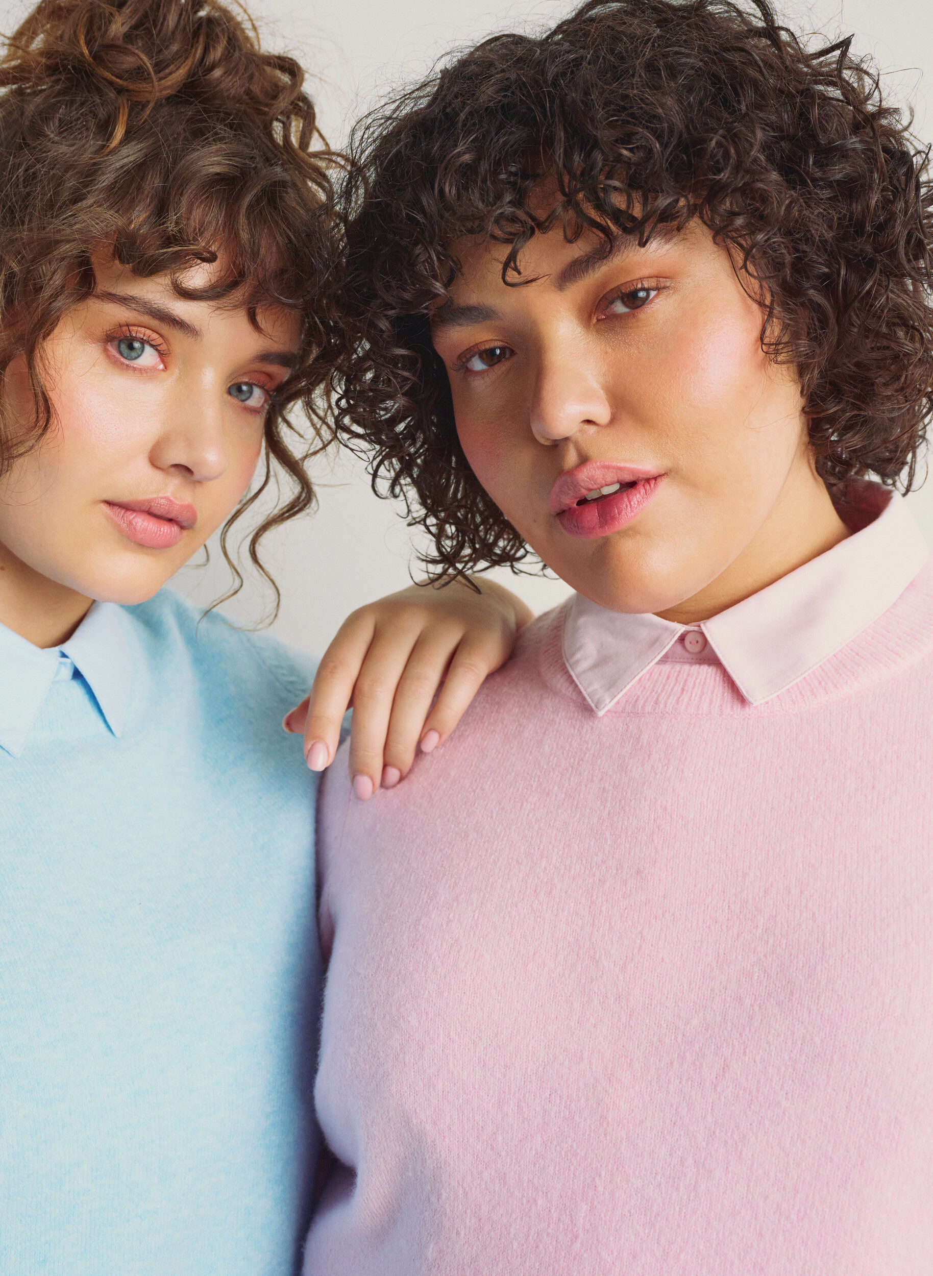 ZizziGebreide blouse met korte mouwen, Roze, Image image number 0