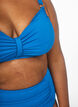 Bikini-bh met beugel en drapering, Blauw, Model image number 3