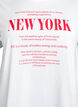 T-shirt met tekstprint en ronde hals, Wit, Packshot image number 2