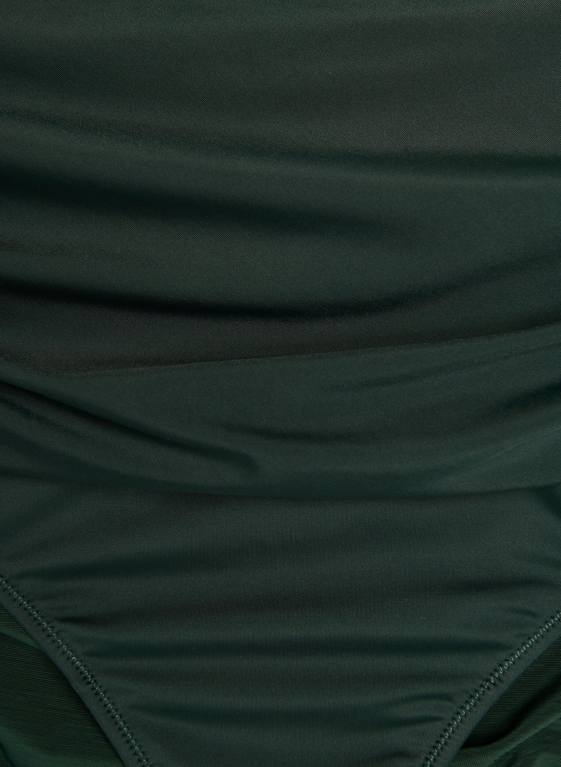 ZizziHigh waist bikinibroekje met drapering, Groen, Packshot image number 2