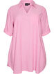 Tuniek van linnen en viscose met A-vorm, Roze, Packshot image number 0
