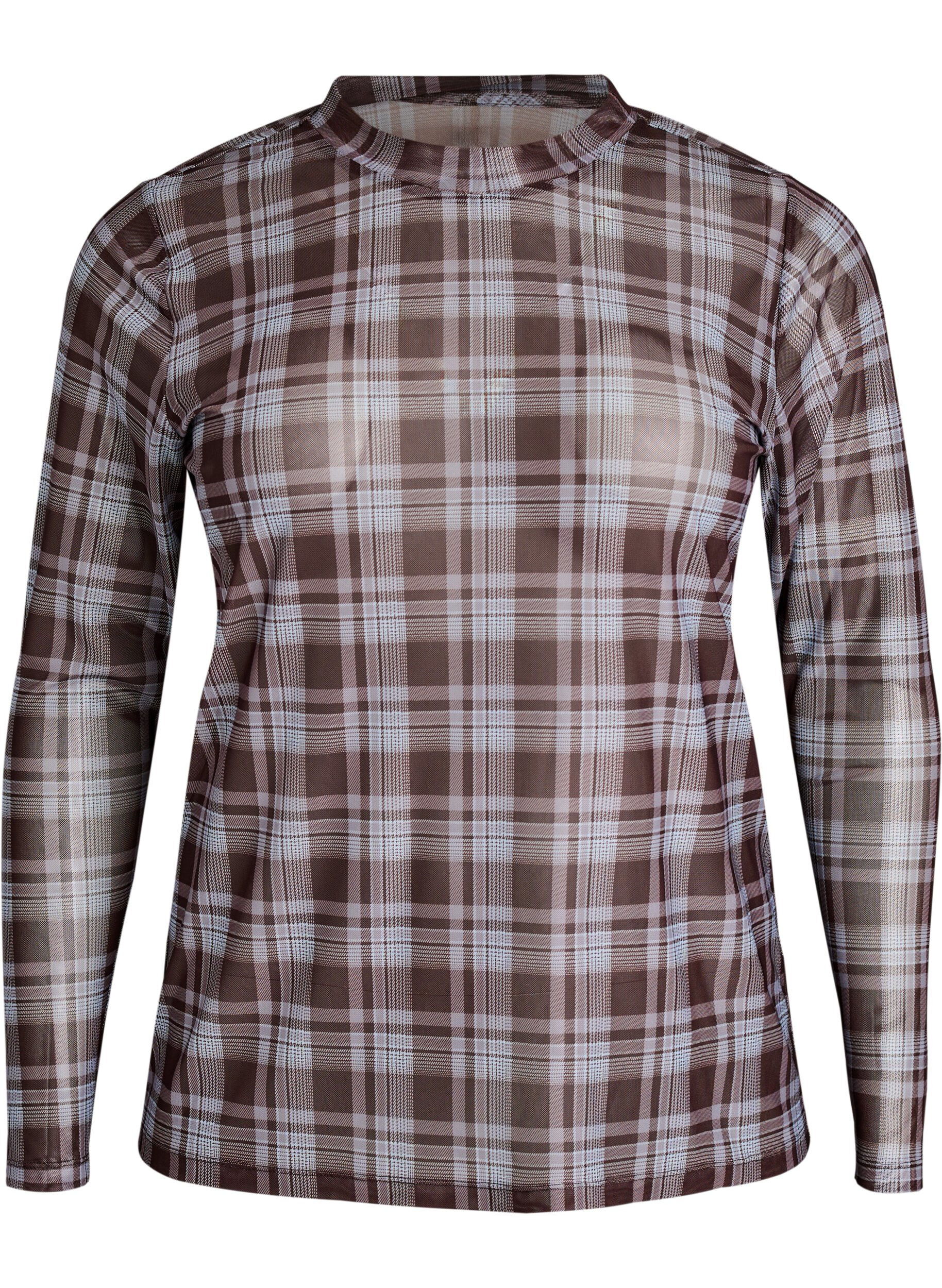 Mesh blouse met stippen