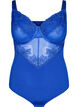 Bodysuit met geborduurde details, Blauw, Packshot image number 0