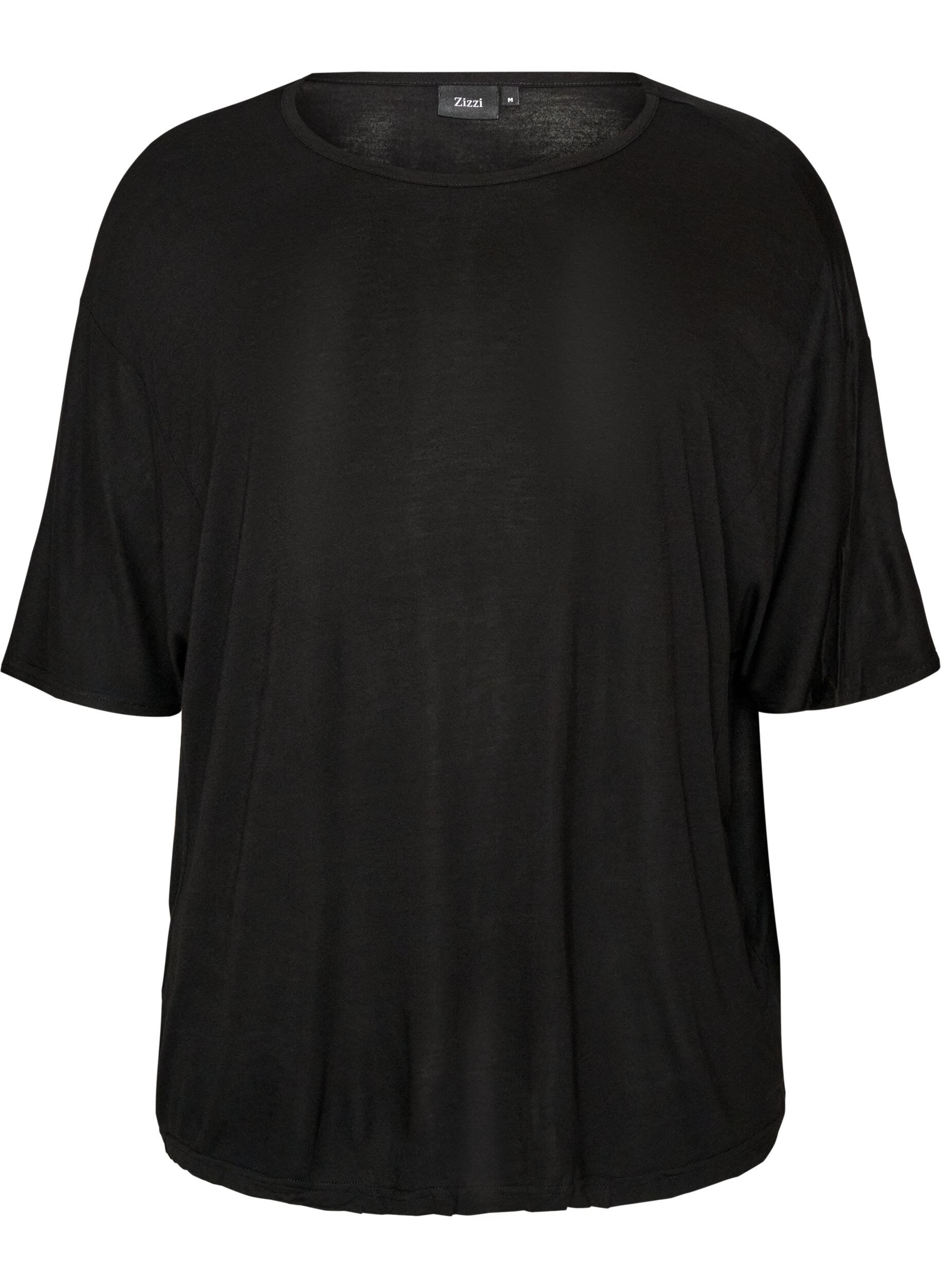 Losse pasvorm T-shirt in viscose jersey