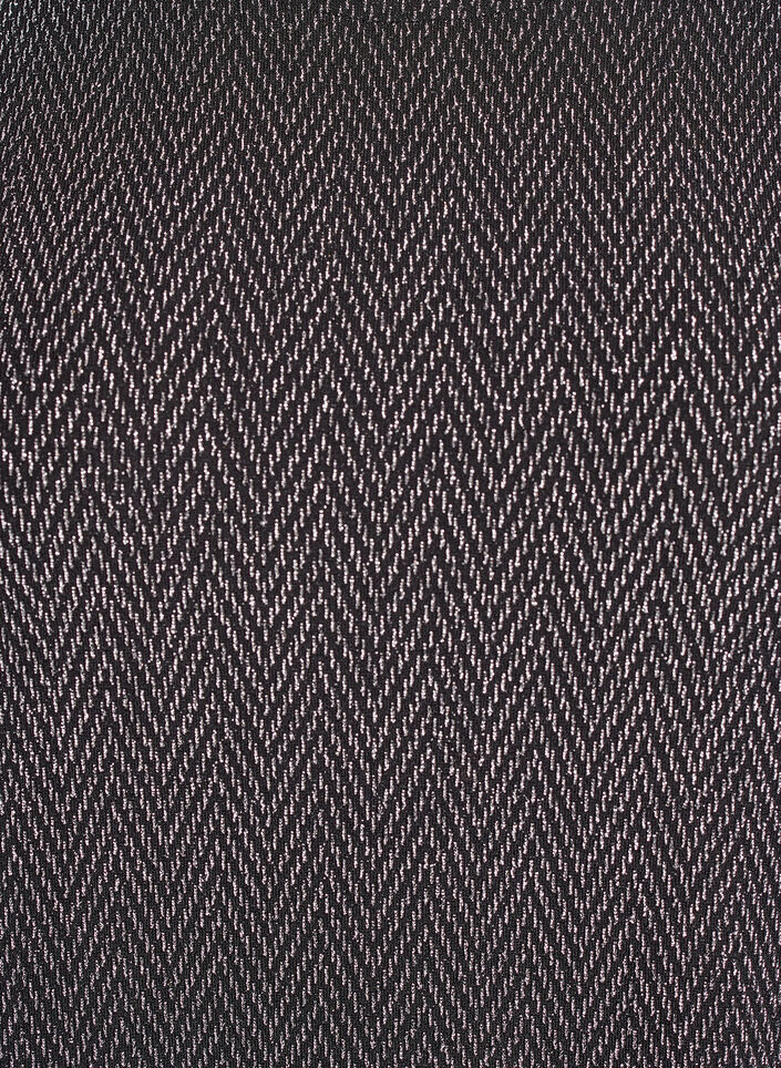 Blouse met glitterpatroon en 3/4 mouwen, Zwart, Packshot image number 2