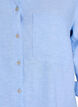 Linnen en viscose shirt met 3/4 mouwen, Blauw, Packshot image number 2