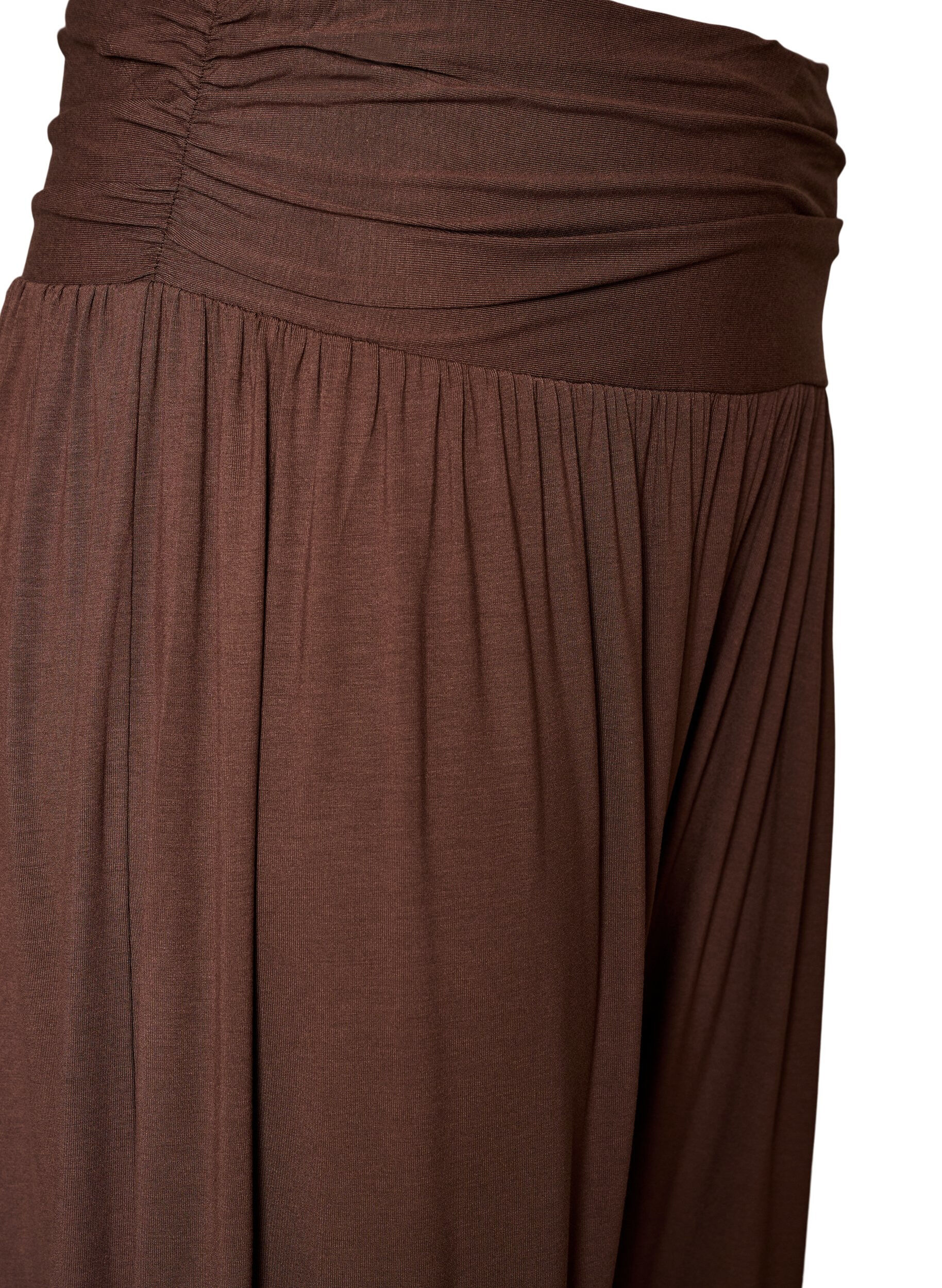 Zizzi Pantalon sarouel ample, Marron, Packshot image number 2