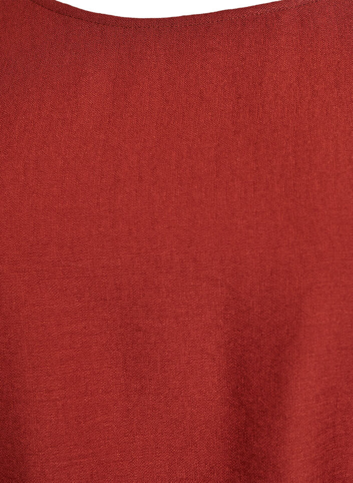 Korte jurk met losse pasvorm en strikceintuur, Rood, Packshot image number 2