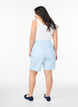 Gestreepte bermudashorts met hoge taille, Blauw, Model image number 2