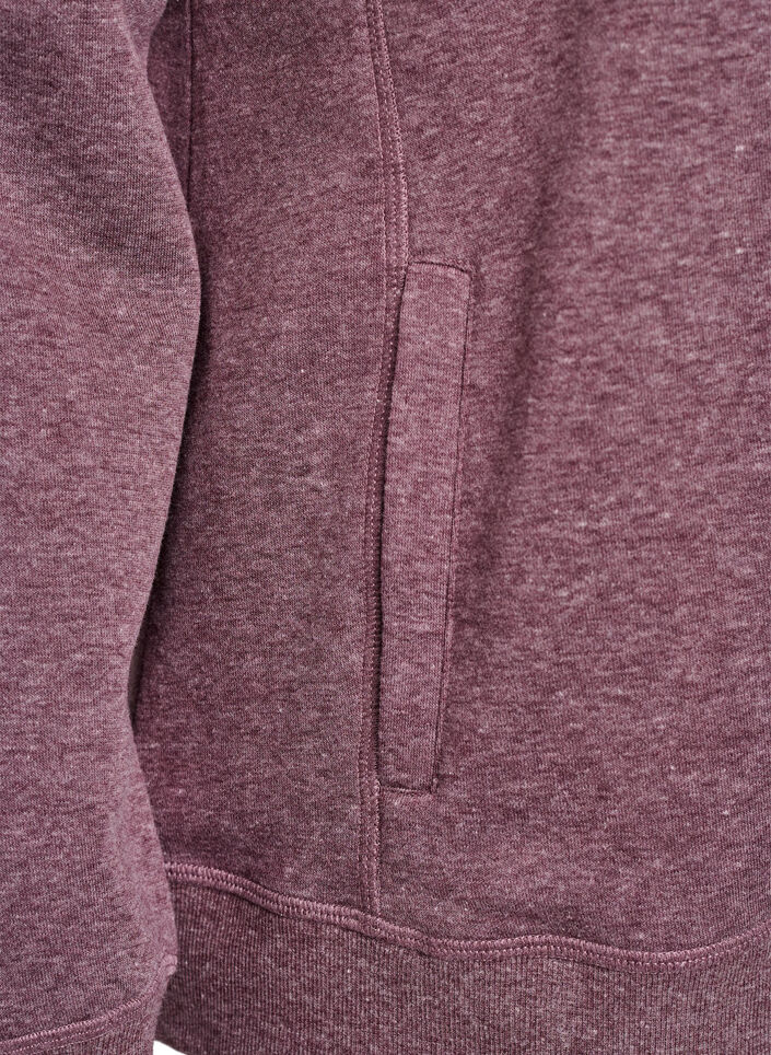 FLASH - Sweatshirt met hoge kraag en zakken, Rood, Packshot image number 3