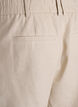 Bermuda shorts met hoge taille in linnen en viscose, Beige, Packshot image number 3