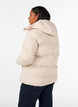 Korte gewatteerde jas met afneembare capuchon, Vanille, Model image number 2