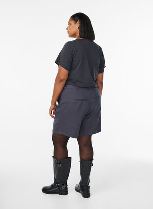 ZizziOp maat gemaakte bermudashorts met zakken, Dark Grey , Model image number 2