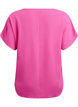 Blouse met korte mouwen en een ronde halslijn, Roze, Packshot image number 1