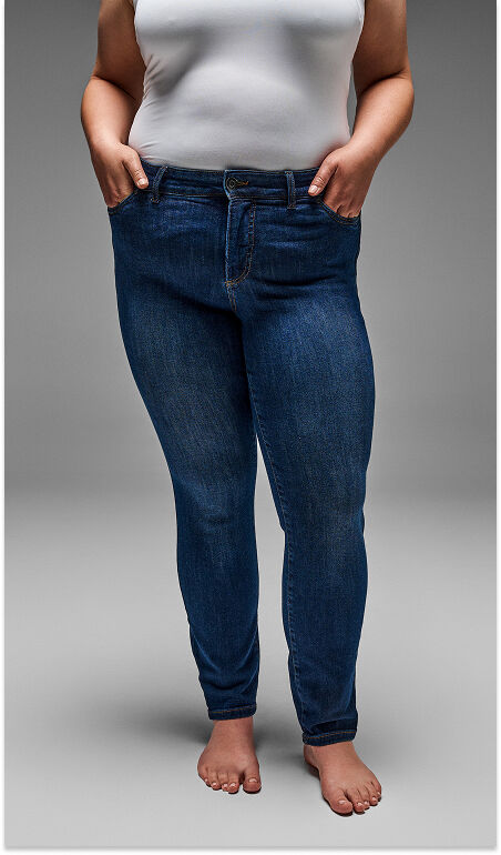  Smalle jeans met normale taille